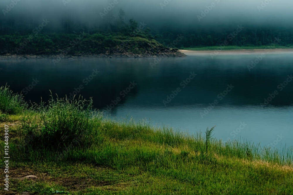A close-up of a polluted water body with a cityscape in the background, showing environmental impact. Beautiful simple AI generated image A close-up of a polluted water body with a cityscape in the background, showing environmental impact. Beautiful simple AI generated image