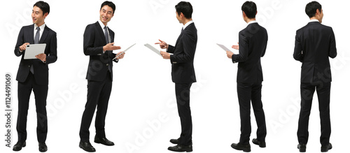 男性ビジネス全身写真_書類