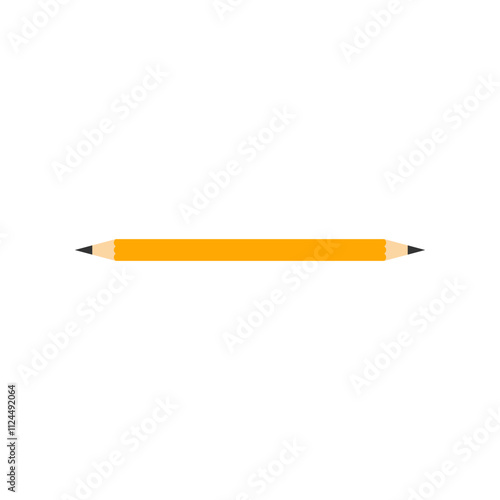 A long thin wooden pencil sharpened on both sides.