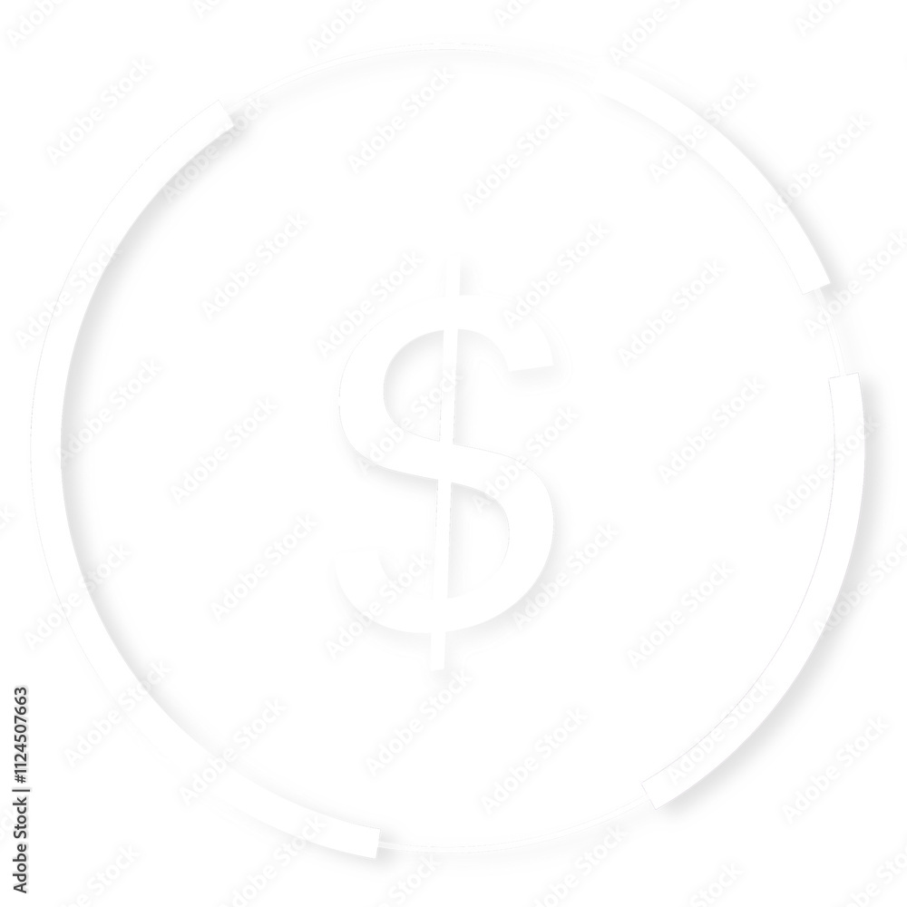 Fototapeta premium Dollar icon png money currency symbol