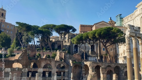 Canvas Print italy, rome, architecture, statues, work of art, history, marble, painting, fre