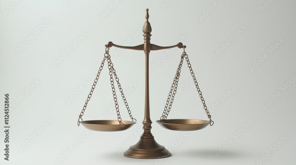 Scales of Justice against Clean Background, Law and Court Scales of Justice against Clean Background, Law and Court