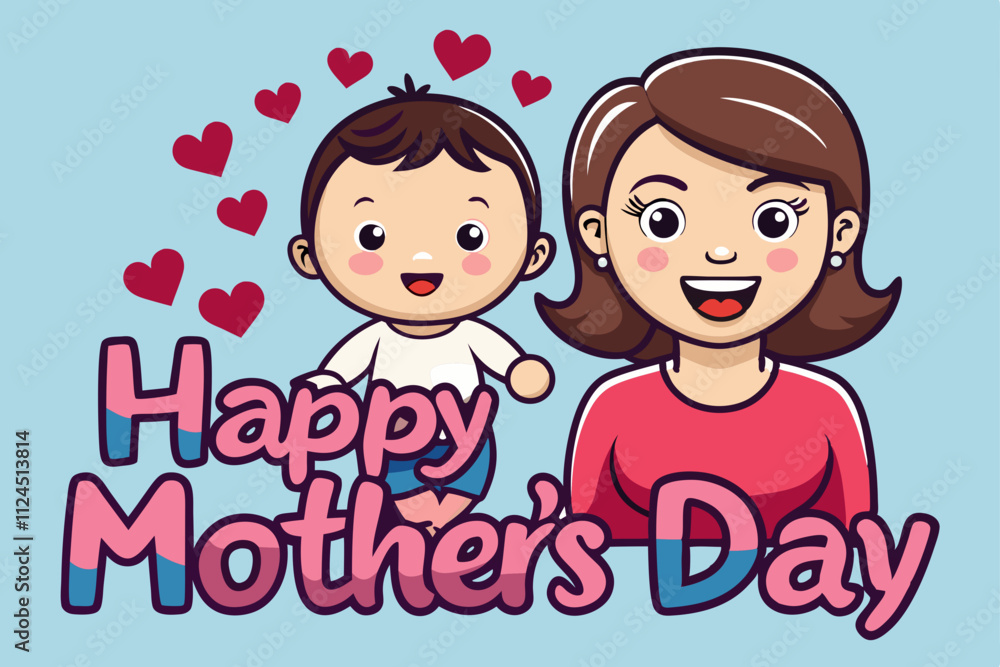 Happy mother's day vector art work illustration Happy mother's day vector art work illustration