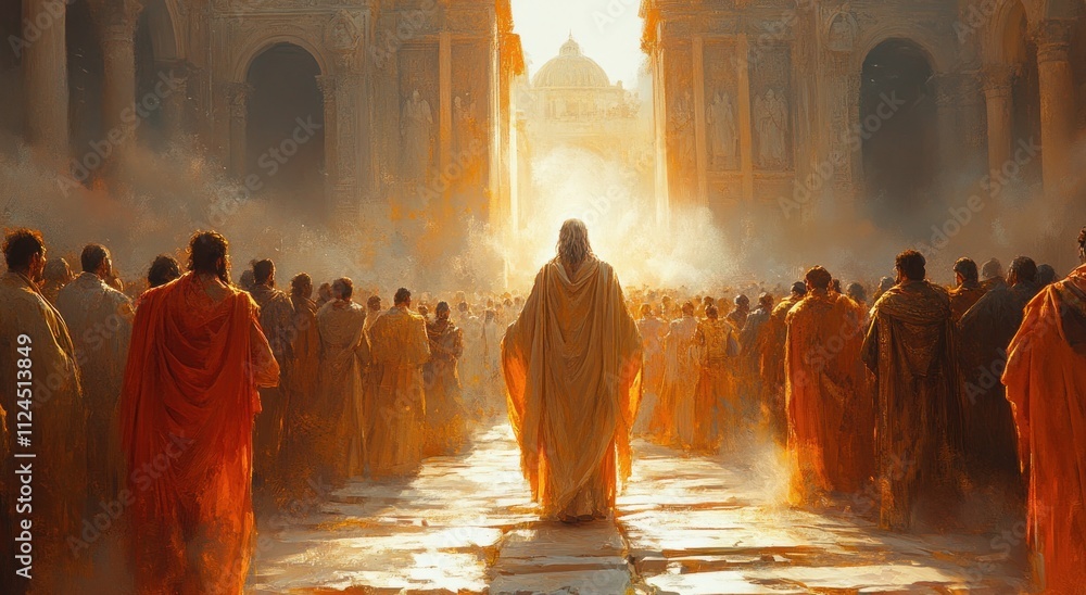 Fototapeta premium Disciples of the Wise Master in Ancient Jerusalem