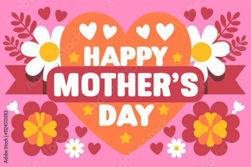 Happy mother's day vector art work illustration photo