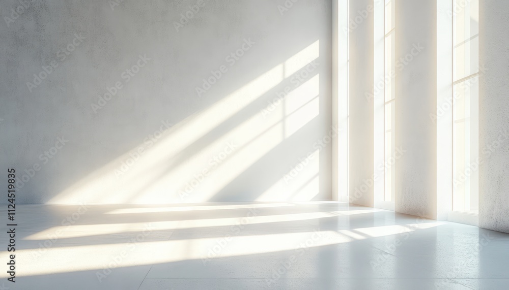 minimalist architecture interior room with natural light and shadows on white wall design space minimalist architecture interior room with natural light and shadows on white wall design space