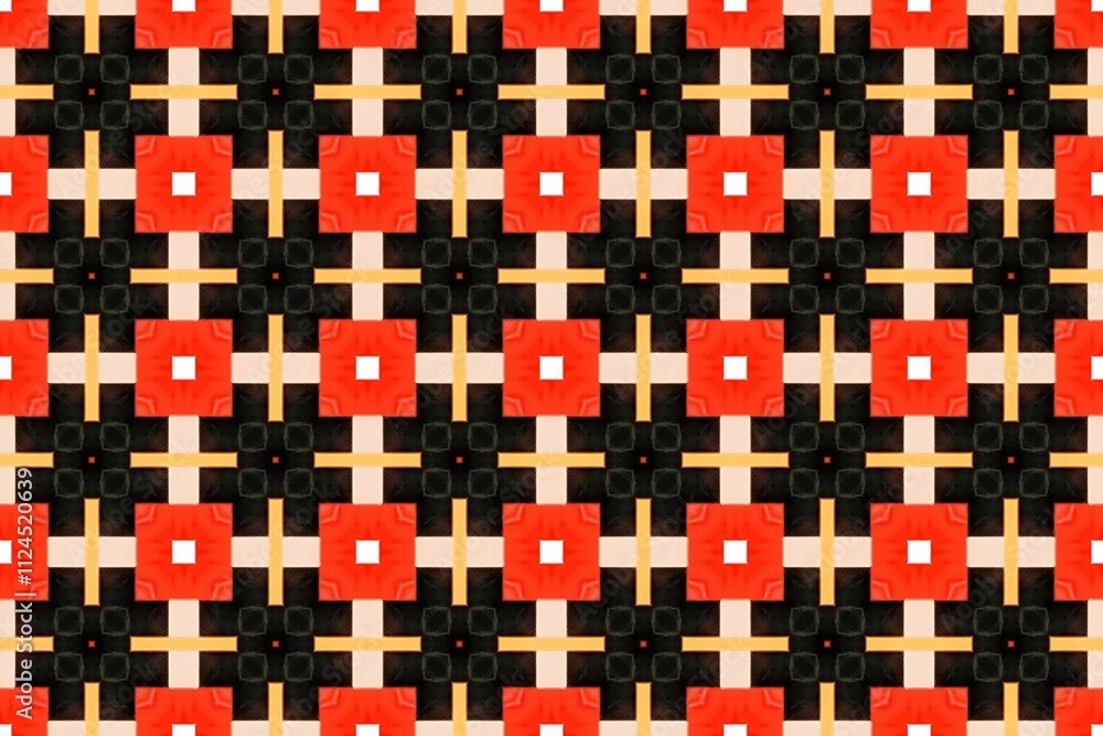 Fototapeta premium Abstract Digital Seamless Pattern for App Interfaces