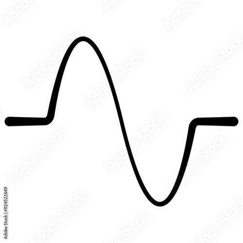 Pattern curve line, wavy waveform, sine amplitude