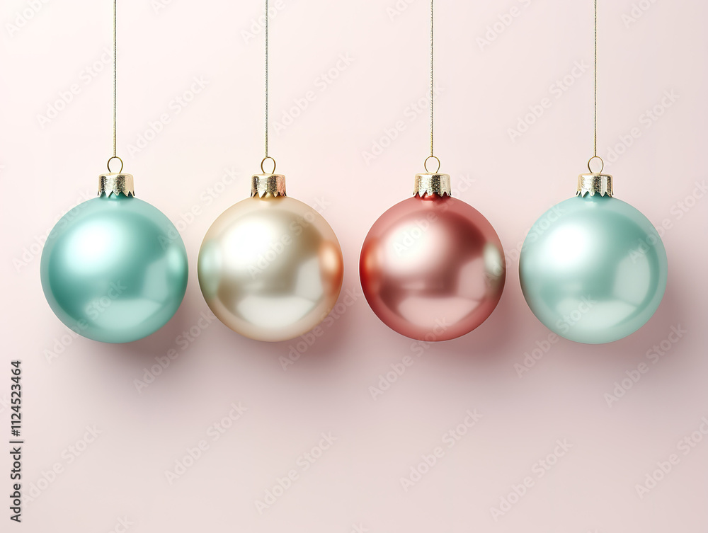 Outstanding Pastel Christmas tree ball baubles as decoration for Christmas Outstanding Pastel Christmas tree ball baubles as decoration for Christmas