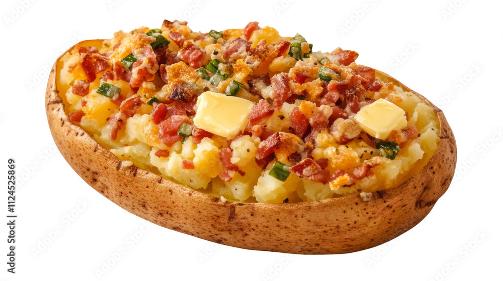 Classic loaded baked potato with butter Classic loaded baked potato with butter