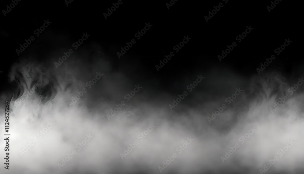 Fototapeta premium Dark Abstract Background with Soft Fog and Mist Effect in Monochromatic Black and White Shades