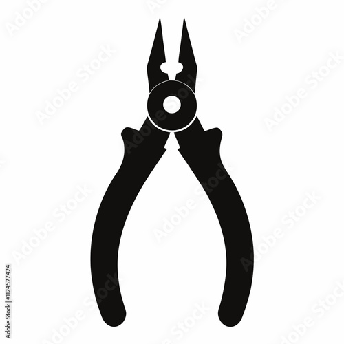 A simple Pliers silhouette vector illustration