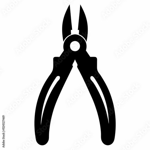 A simple Pliers silhouette vector illustration