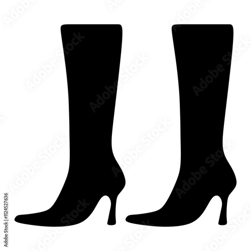 black boots silhouette vector png