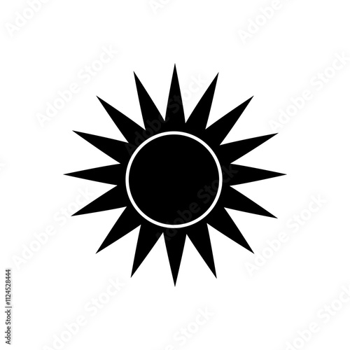 Fotografie Sun vector icon. Summer illustration sign. hot symbol or logo.
