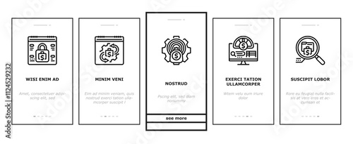 planning budget finance income onboarding mobile vector investment cashflow, management optimization, prioritization tracking planning budget finance income illustrations