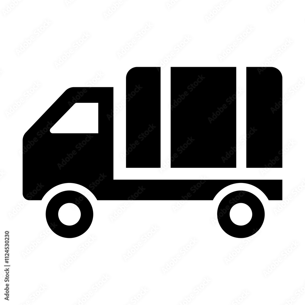 Delivery truck png flat icon, transparent background Delivery truck png flat icon, transparent background