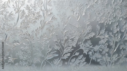 Embossed Glass Panel With Floral Design