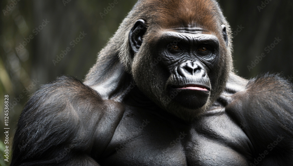 Obraz premium Gorilla Pounding Chest