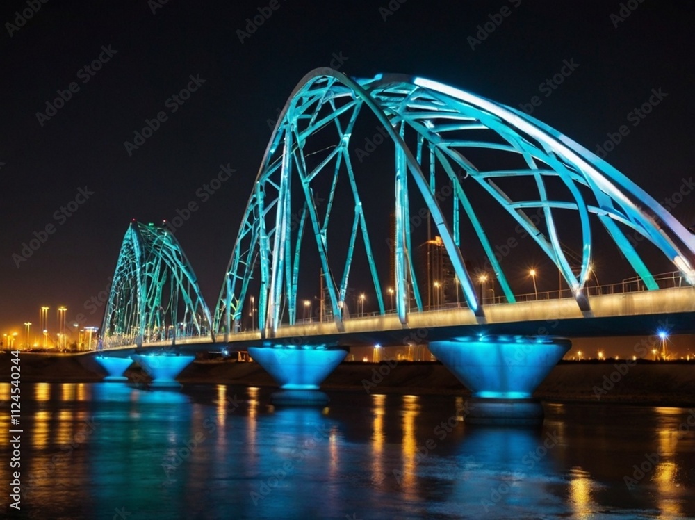 Naklejka premium city harbour bridge