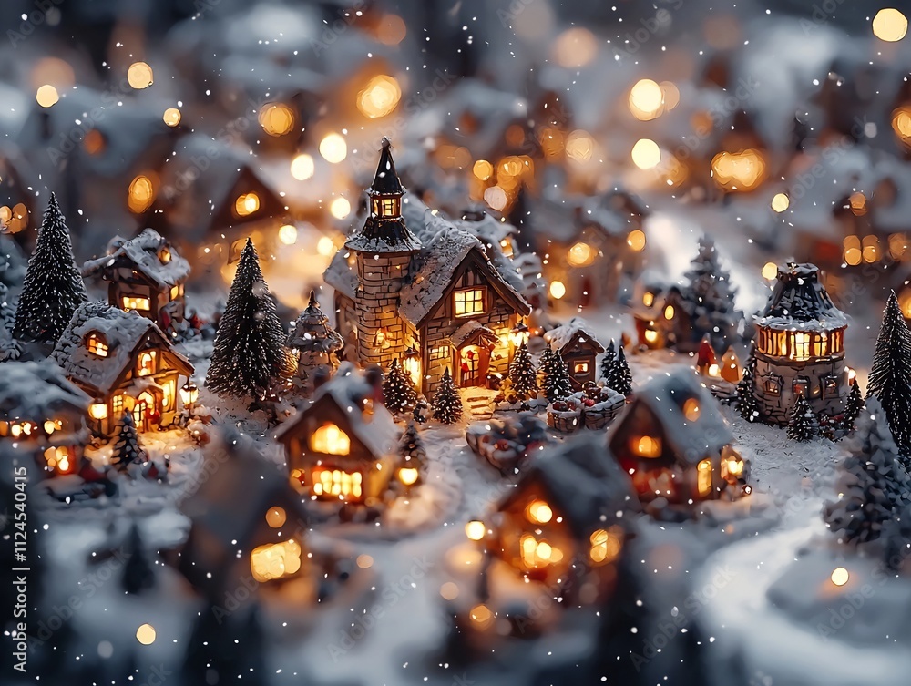 Cozy Christmas Market in a Magical Medieval Village with Glowing Lanterns and Handmade Crafts Cozy Christmas Market in a Magical Medieval Village with Glowing Lanterns and Handmade Crafts