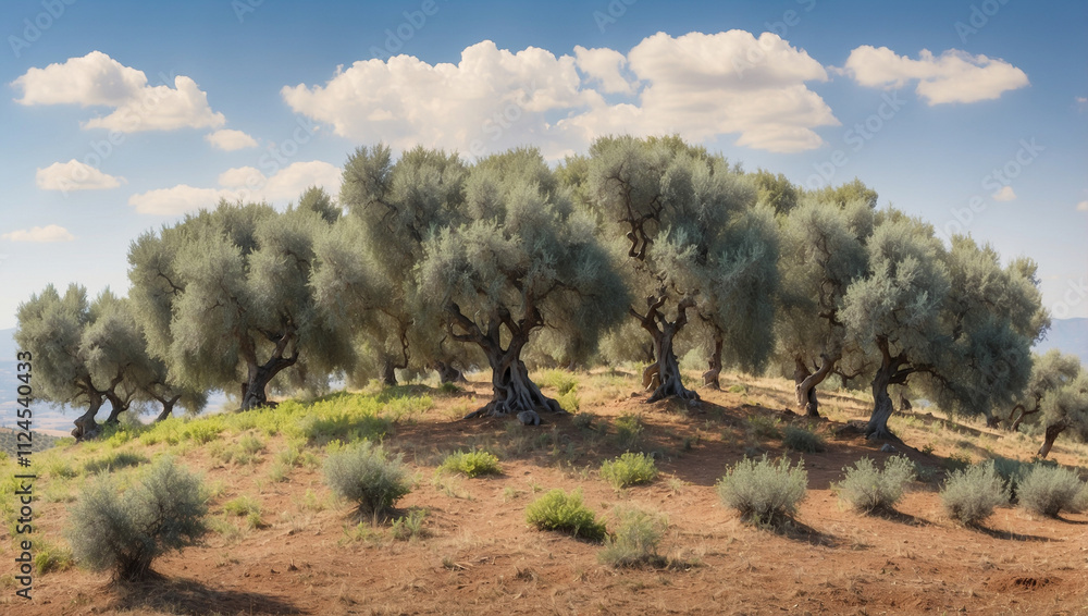 Fototapeta premium Grove of Olive Trees