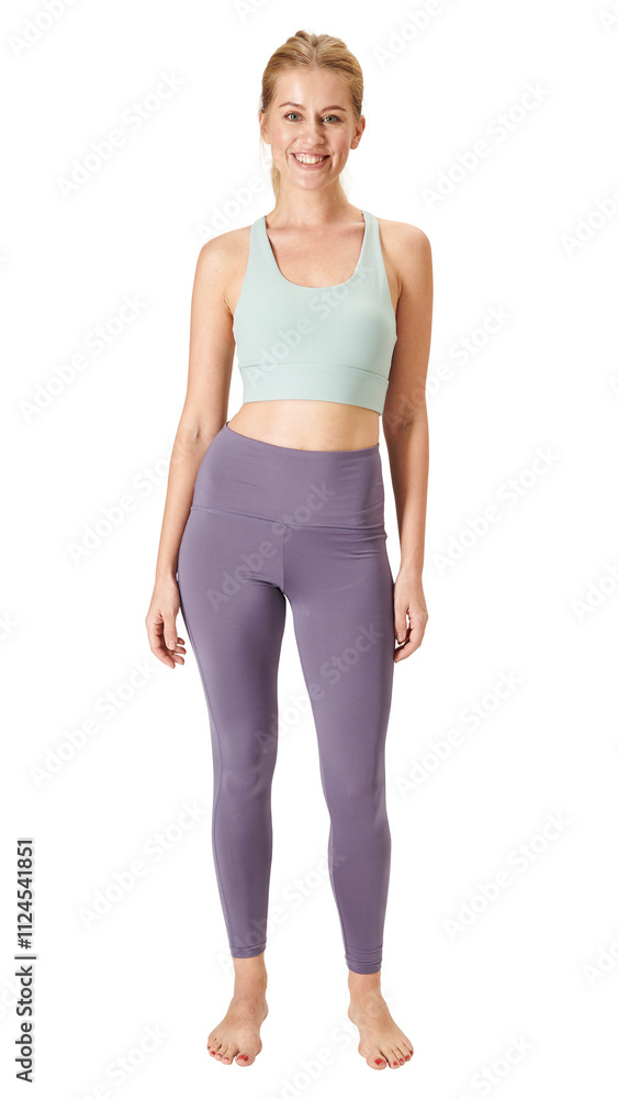 Women's leggings and sports bra png active wear mockup Women's leggings and sports bra png active wear mockup