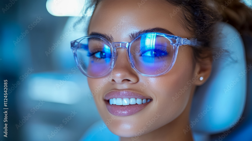 Teeth Whitening and Examination: Dentist Performing Oral Health Procedures with Patient in Comfortable Dental Chair for Bright Smile Teeth Whitening and Examination: Dentist Performing Oral Health Procedures with Patient in Comfortable Dental Chair for Bright Smile