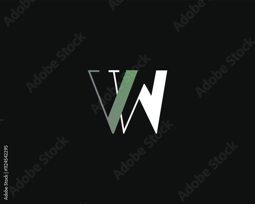 creative letter VW logo design for company