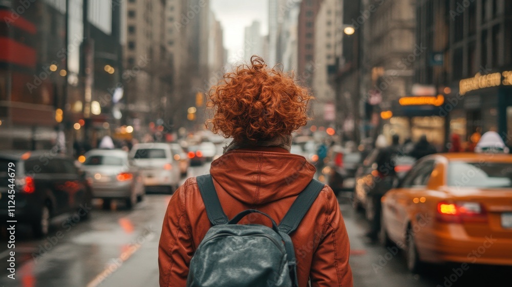 Obraz premium Exploring the Vibrant Streets of the City: A Captivating Perspective