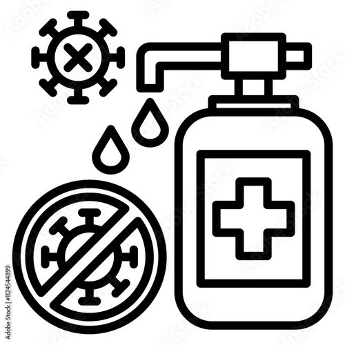 antiseptic single icon