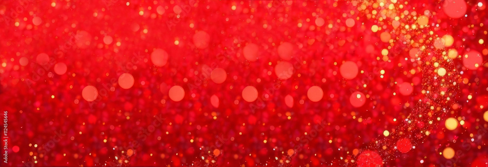 Bright red abstract background with twinkling lights and soft glitter creating a festive and bright atmosphere. Christmas and new year concept. Bright red abstract background with twinkling lights and soft glitter creating a festive and bright atmosphere. Christmas and new year concept.