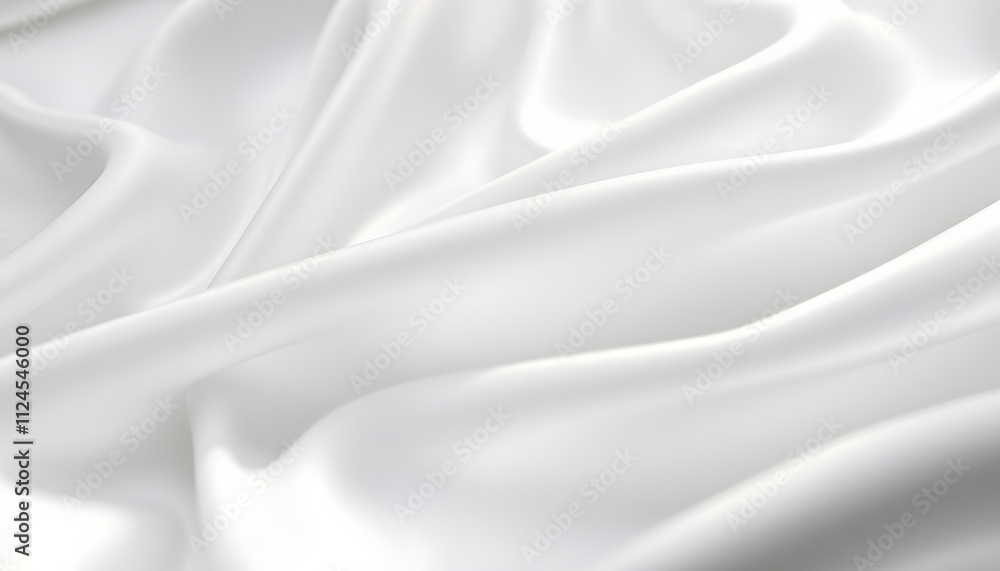 Fototapeta premium White gray satin texture that is white silver fabric silk panorama background with beautiful soft blur pattern natural, close-up