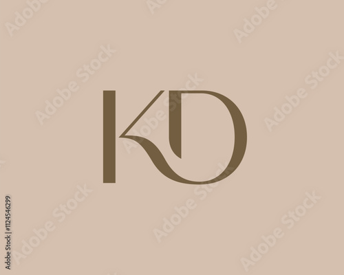 KD letter logo icon design. Classic style luxury initials monogram.