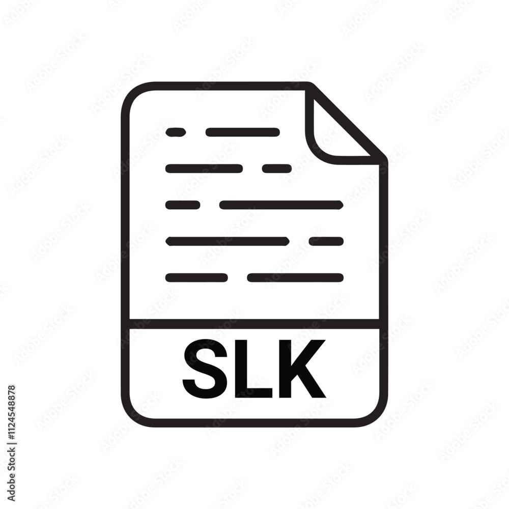 SLK icon, SLK outline vector icon. Thin line black SLK icon, flat vector simple element illustration from editable big data concept isolated on white background SLK icon, SLK outline vector icon. Thin line black SLK icon, flat vector simple element illustration from editable big data concept isolated on white background