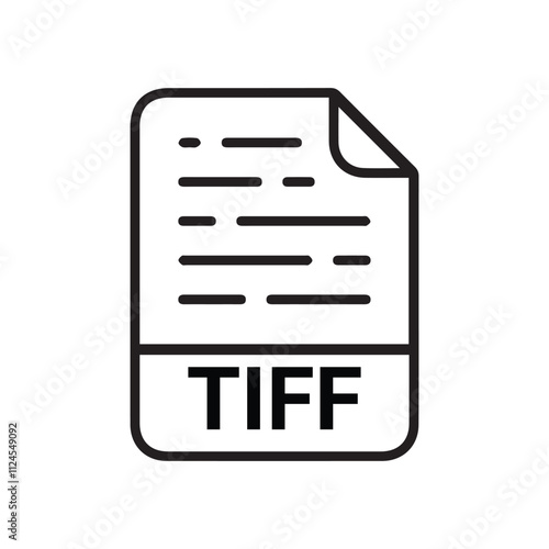 The TIFF file icon isolated on white background