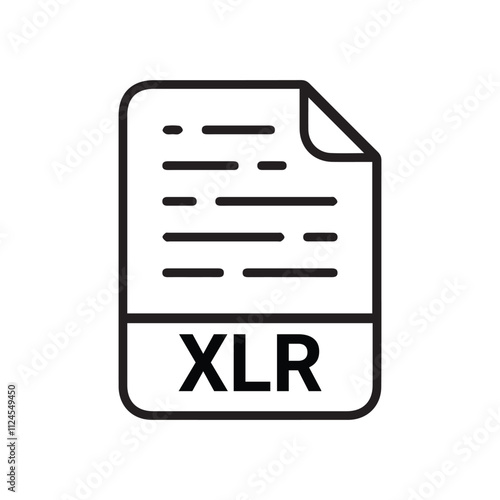 XLR icon, XLR outline vector icon. Thin line black XLR icon, flat vector simple element illustration from editable big data concept isolated on white background