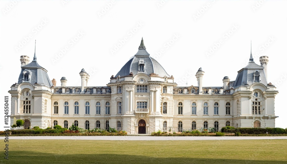 Fototapeta premium Architecture building landmark palace on isolated white background