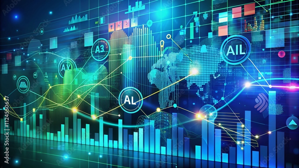 Abstract Background Illustrating Business Investigation Themes with Generative AI Elements for Innovative Insights and Data Analysis in Corporate Environments Abstract Background Illustrating Business Investigation Themes with Generative AI Elements for Innovative Insights and Data Analysis in Corporate Environments