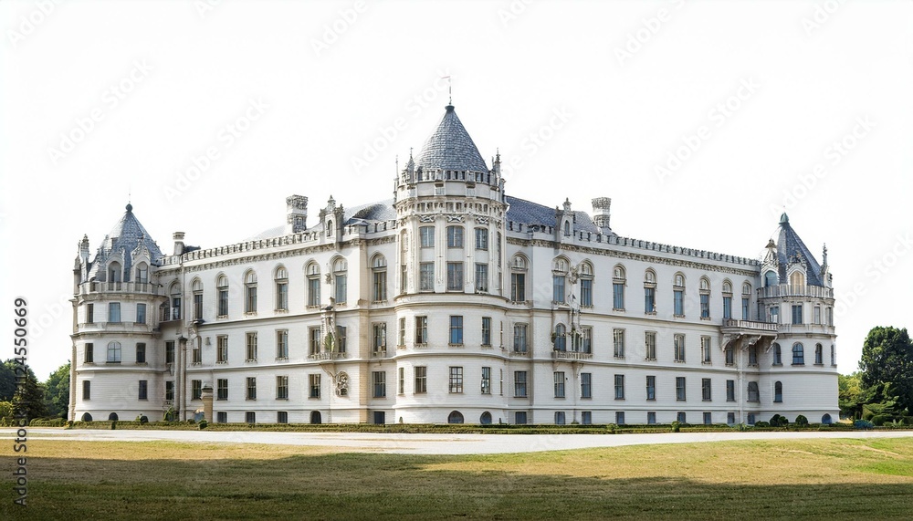 Architecture building landmark palace on isolated white background Architecture building landmark palace on isolated white background