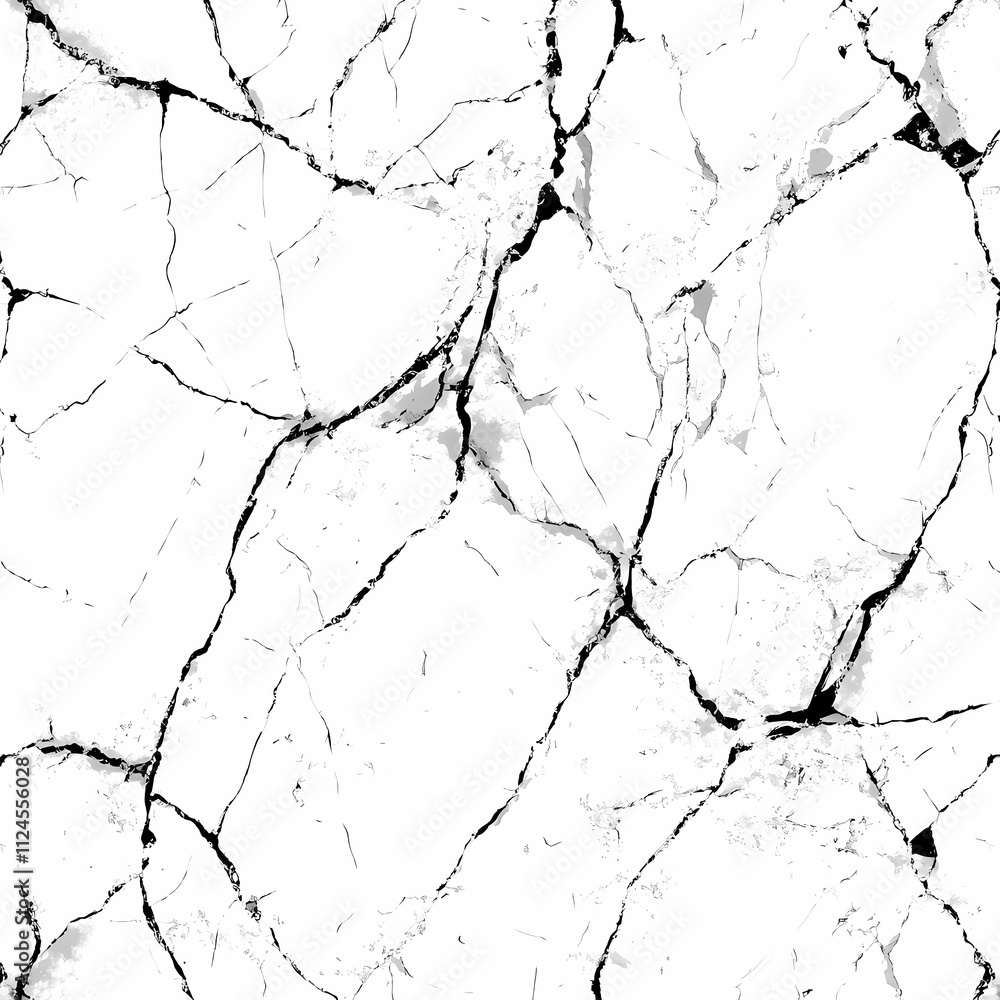 Obraz premium A white background with black lines and cracks