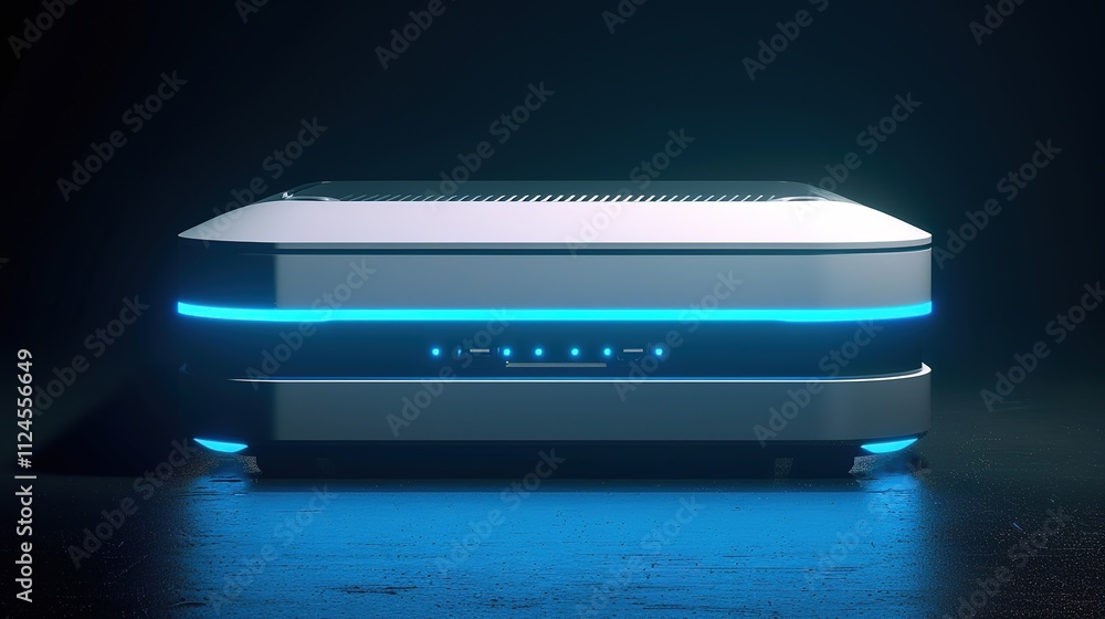 Modern game server rack with blinking lights and cables, symbolizing high-tech infrastructure and online gaming, set against a dark background. Modern game server rack with blinking lights and cables, symbolizing high-tech infrastructure and online gaming, set against a dark background.