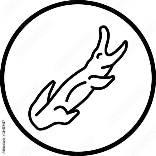 Crocodile Vector Icon Style