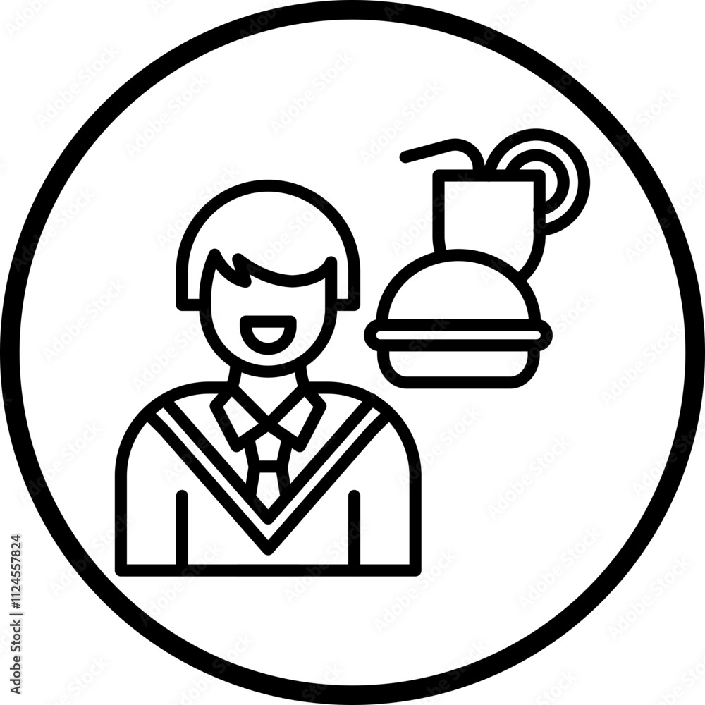 Food Addiction Vector Icon Style Food Addiction Vector Icon Style
