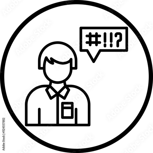 Obscene Language Vector Icon Style