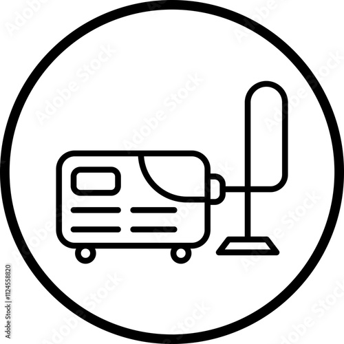 Disinfection Robot Vector Icon Style