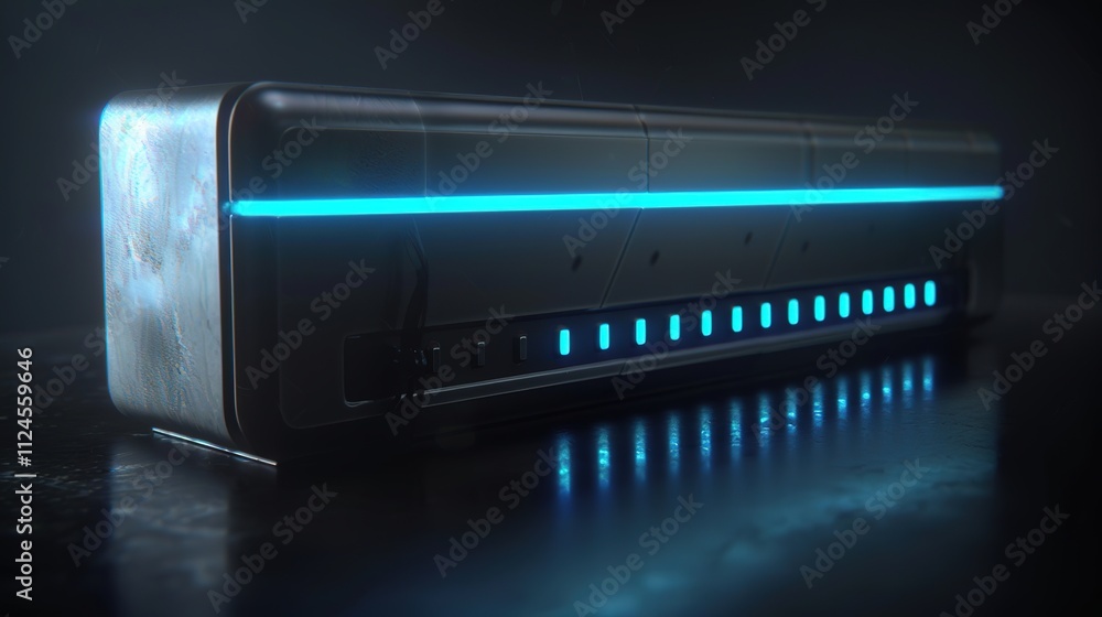 Modern game server rack with blinking lights and cables, symbolizing high-tech infrastructure and online gaming, set against a dark background. Modern game server rack with blinking lights and cables, symbolizing high-tech infrastructure and online gaming, set against a dark background.