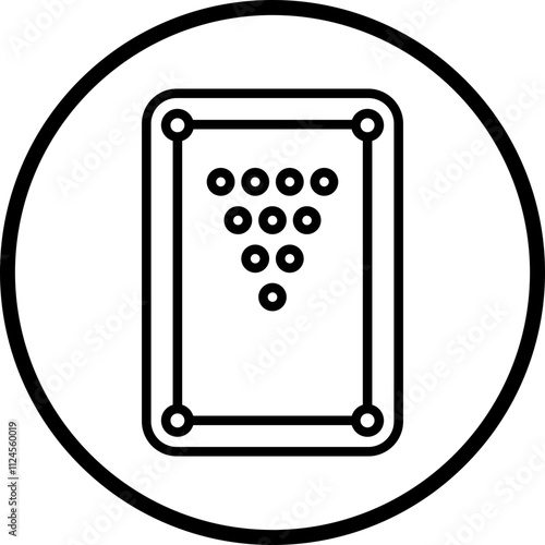Pool Table Vector Icon Style