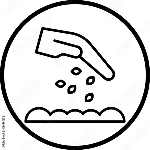 Seed Hand Vector Icon Style