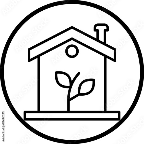 Greenhouse Vector Icon Style